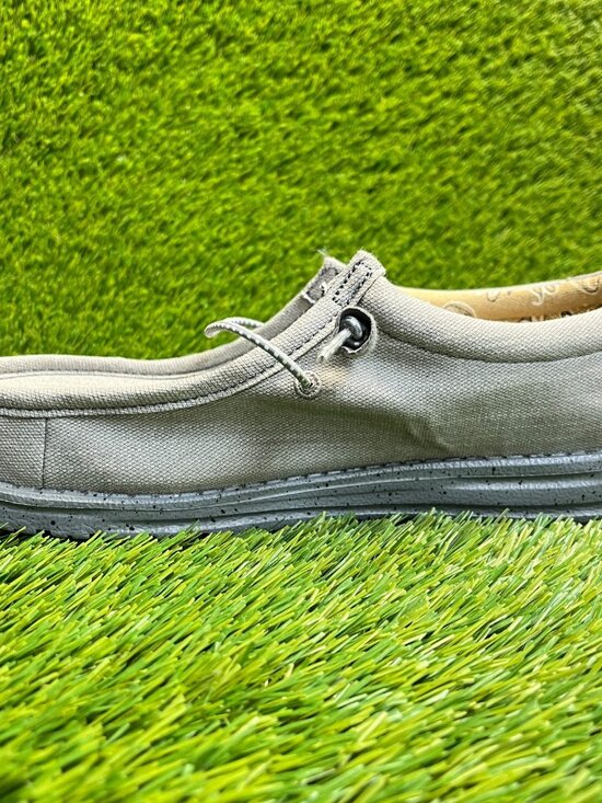 Hey Dude Wally Washed Canvas Mens Size 8 Gray Charcol Athletic Slip On Shoes main image 7